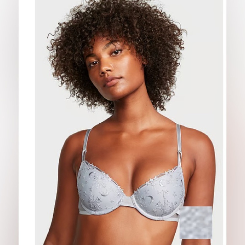 Sexy Tee Embroidered Lightly Lined Demi Bra
